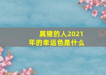 属猪的人2021年的幸运色是什么