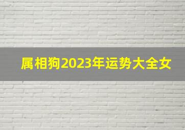 属相狗2023年运势大全女