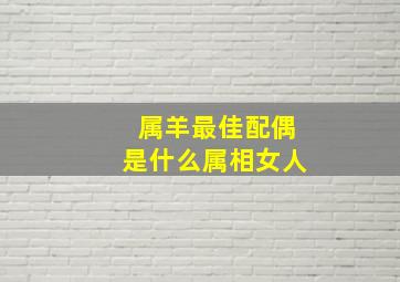 属羊最佳配偶是什么属相女人