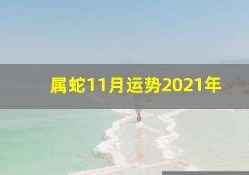 属蛇11月运势2021年