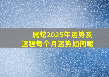 属蛇2025年运势及运程每个月运势如何呢