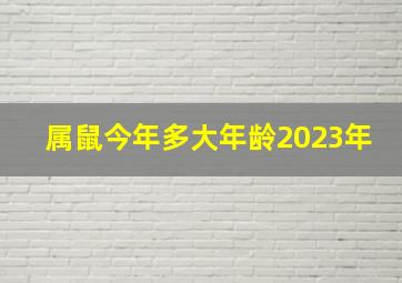 属鼠今年多大年龄2023年