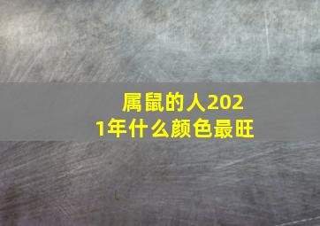 属鼠的人2021年什么颜色最旺