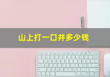 山上打一口井多少钱