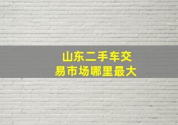 山东二手车交易市场哪里最大