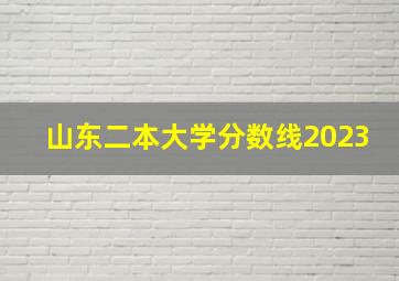 山东二本大学分数线2023