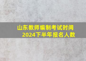 山东教师编制考试时间2024下半年报名人数