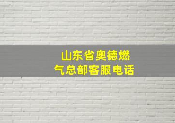 山东省奥德燃气总部客服电话