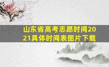 山东省高考志愿时间2021具体时间表图片下载