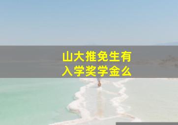 山大推免生有入学奖学金么