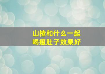 山楂和什么一起喝瘦肚子效果好