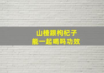 山楂跟枸杞子能一起喝吗功效