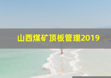 山西煤矿顶板管理2019