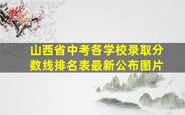 山西省中考各学校录取分数线排名表最新公布图片