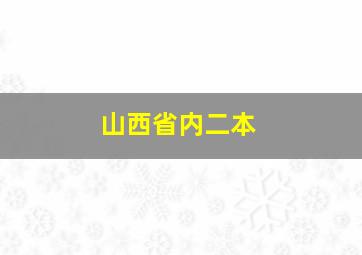 山西省内二本