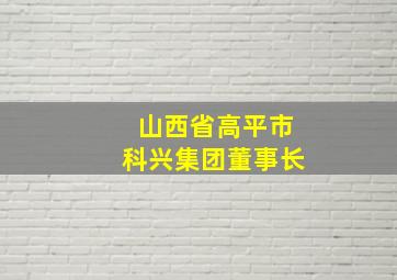 山西省高平市科兴集团董事长