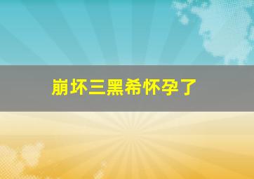 崩坏三黑希怀孕了