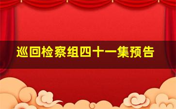 巡回检察组四十一集预告