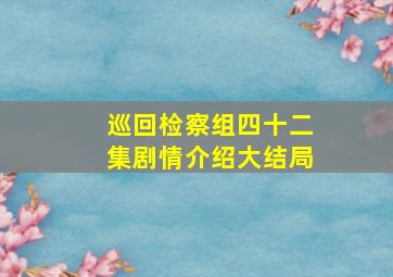 巡回检察组四十二集剧情介绍大结局