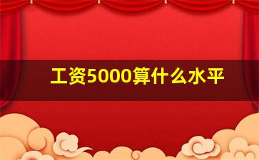 工资5000算什么水平