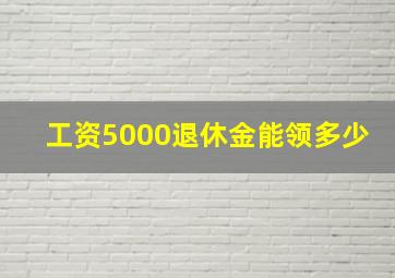 工资5000退休金能领多少