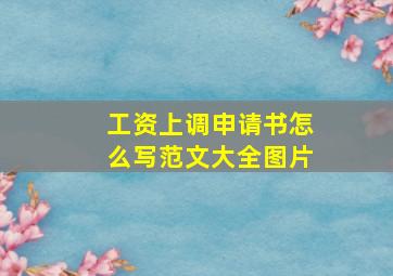 工资上调申请书怎么写范文大全图片