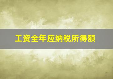 工资全年应纳税所得额