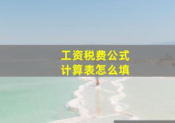 工资税费公式计算表怎么填