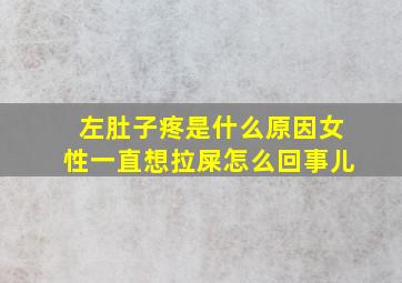 左肚子疼是什么原因女性一直想拉屎怎么回事儿