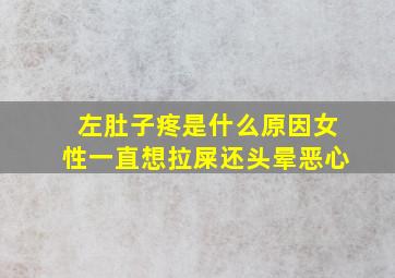 左肚子疼是什么原因女性一直想拉屎还头晕恶心