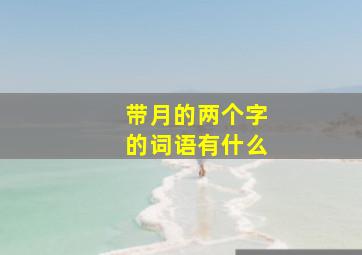 带月的两个字的词语有什么