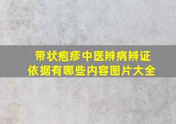 带状疱疹中医辨病辨证依据有哪些内容图片大全