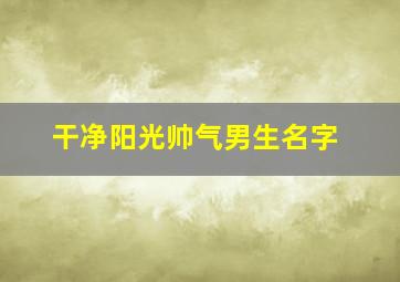 干净阳光帅气男生名字