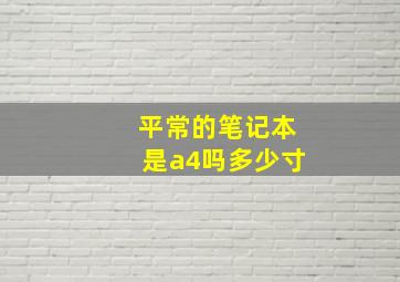 平常的笔记本是a4吗多少寸