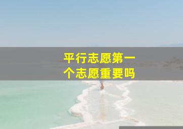 平行志愿第一个志愿重要吗