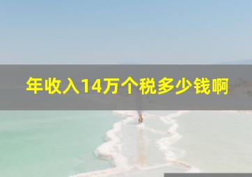 年收入14万个税多少钱啊