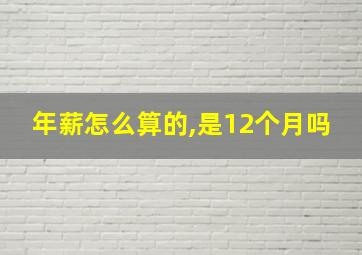 年薪怎么算的,是12个月吗