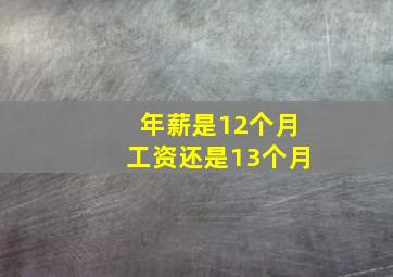 年薪是12个月工资还是13个月