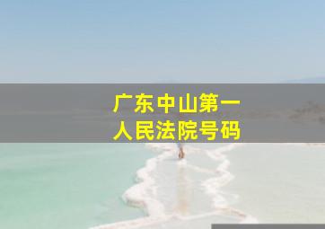 广东中山第一人民法院号码