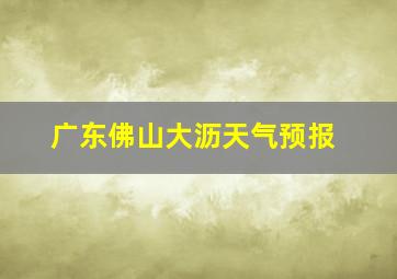 广东佛山大沥天气预报