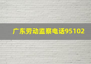 广东劳动监察电话95102