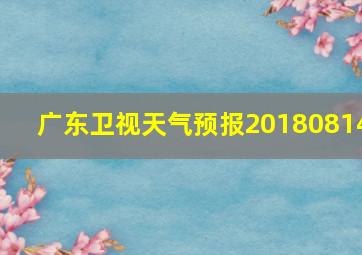 广东卫视天气预报20180814