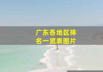 广东各地区排名一览表图片