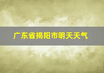 广东省揭阳市明天天气