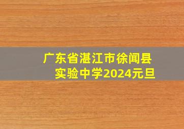 广东省湛江市徐闻县实验中学2024元旦