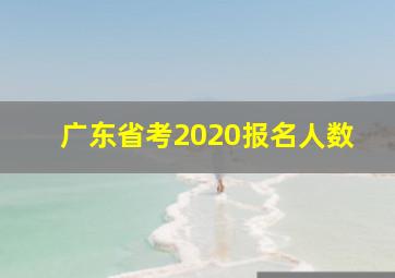 广东省考2020报名人数