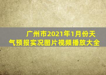 广州市2021年1月份天气预报实况图片视频播放大全