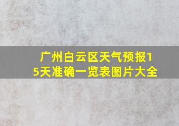 广州白云区天气预报15天准确一览表图片大全