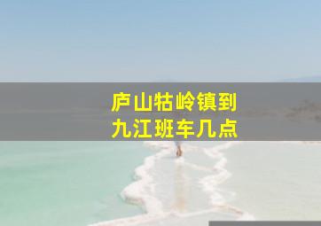 庐山牯岭镇到九江班车几点