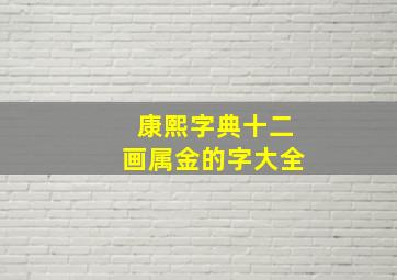 康熙字典十二画属金的字大全